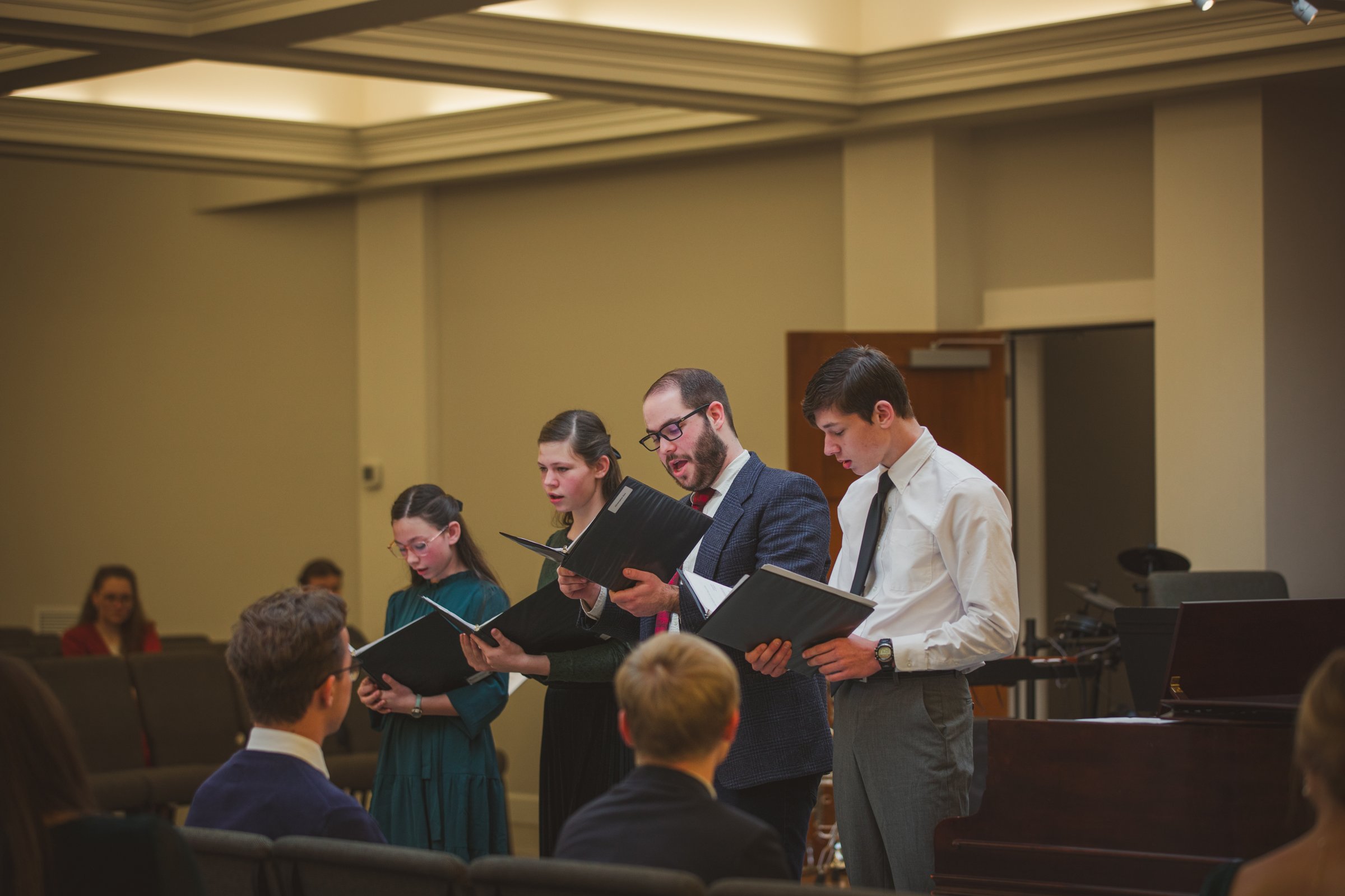 Choir quartet performing